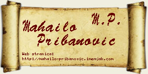 Mahailo Pribanović vizit kartica